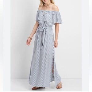 Maurices Blue and White Striped Dress